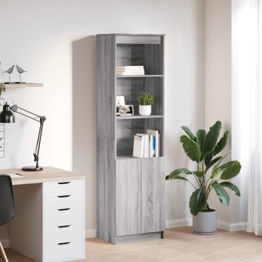 vidaXL Ντουλάπι Γκρι Sonoma 50x35x180cm από Επεξεργασμένο Ξύλο 1 τεμ.