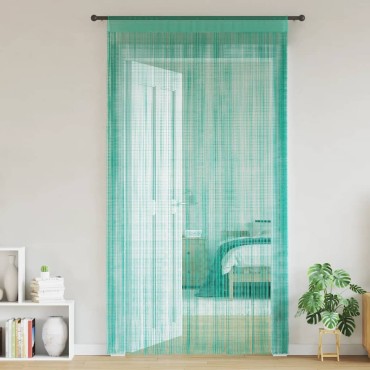 vidaXL Κουρτίνες με Κρόσσια 2 τεμ. Τυρκουάζ 140x250cm