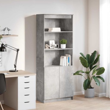 vidaXL Ντουλάπι Γκρι Σκυροδέματος 70x35x180cm από Επεξεργασμένο Ξύλο 1 τεμ.