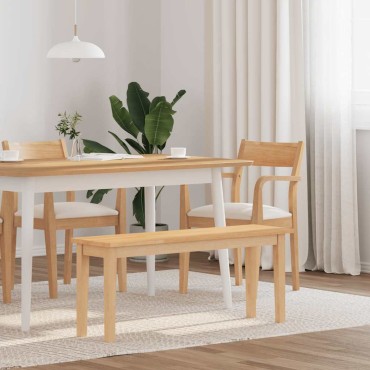 Πάγκος vidaXL μασίφ ξύλο καουτσούκ 110x30x45cm