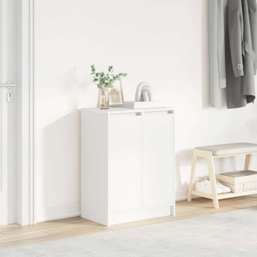 vidaXL Παπουτσοθήκη Λευκή 57x34x76cm από Επεξεργασμένο Ξύλο