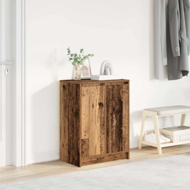 vidaXL Παπουτσοθήκη Όψη Παλαιού Ξύλου 57x34x76cm Επεξ. Ξύλο