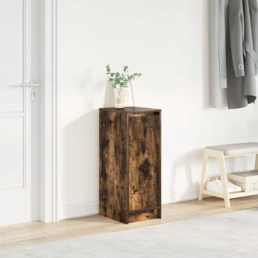 vidaXL Παπουτσοθήκη Καπνιστή Δρυς 29,5x34x76cm Επεξεργασμένο Ξύλο