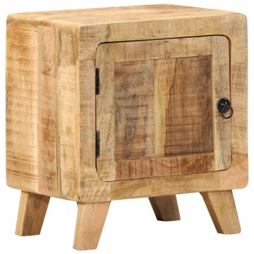 vidaXL Κομοδίνο 40x32x46cm από μασίφ ξύλο Rough Mango 1 τεμ.