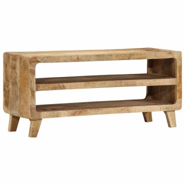 ντουλάπι τηλεόρασης vidaXL 105x46x32cm μασίφ ξύλο ακατέργαστο μάνγκο