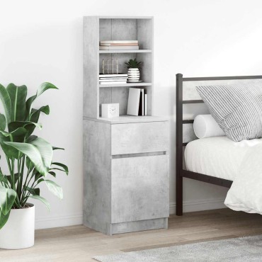vidaXL Κομοδίνο Γκρι Σκυρ. 39x35x125cm από Επεξεργασμένο Ξύλο 1 τεμ.