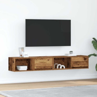 vidaXL Έπιπλα Τηλεόρασης 2 τεμ. 80x31x25,5cm Επεξεργασμένο Ξύλο