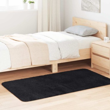 vidaXL Χαλί Shaggy με Ψηλό Πέλος NAVARRA Μαύρο 80x150cm πολυεστέρας