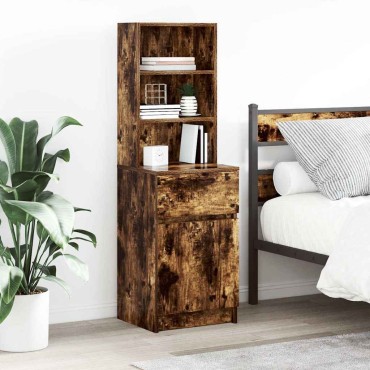 vidaXL Κομοδίνο Καπνιστή Δρυς 39x35x125cm από Επεξεργασμένο Ξύλο 1 τεμ.