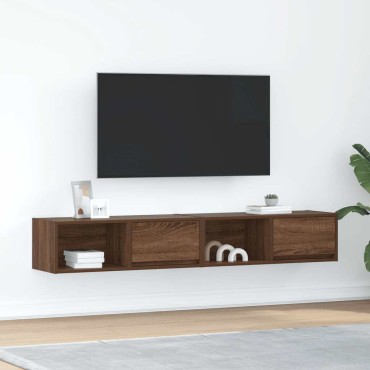 vidaXL Έπιπλα Τηλεόρασης 2 τεμ. 80x31x25,5cm Επεξεργασμένο Ξύλο