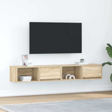 vidaXL Έπιπλα Τηλεόρασης 2 τεμ. 80x31x25,5cm Επεξεργασμένο Ξύλο