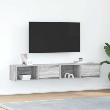 vidaXL Έπιπλα Τηλεόρασης 2 τεμ. 80x31x25,5cm Επεξεργασμένο Ξύλο
