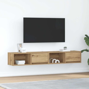 vidaXL Έπιπλα Τηλεόρασης 2 τεμ. 80x31x25,5cm Επεξεργασμένο Ξύλο