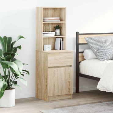 vidaXL Κομοδίνο Sonoma Δρυς 39x35x125cm από Επεξεργασμένο Ξύλο 1 τεμ.