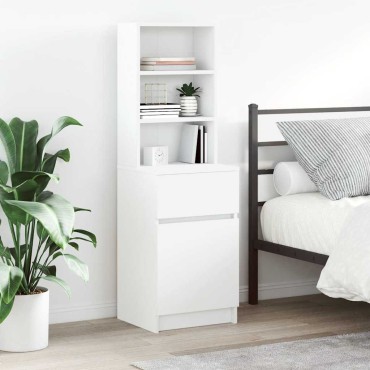 vidaXL Κομοδίνο Λευκό 39x35x125cm από Επεξεργασμένο Ξύλο 1 τεμ.