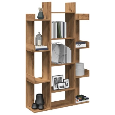 vidaXL Ντουλάπι βιβλίων Artisan Oak 86x25,5x140cm Ξύλο μηχανής 1 τεμ.