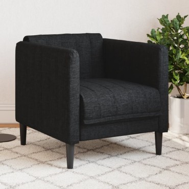 vidaXL Πολυθρόνα Σαλονιού Μαύρη Υφασμάτινη 69x76,5x74,5cm 1 τεμ. Γωνιακός