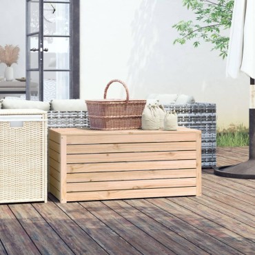 vidaXL Μπαούλο Κήπου 101x50,5x46,5cm από Μασίφ Ξύλο Πεύκου 1 τεμ.