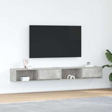 vidaXL Έπιπλα Τηλεόρασης 2 τεμ. 100x31x25,5cm Επεξεργασμένο Ξύλο