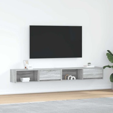 vidaXL Έπιπλα Τηλεόρασης 2 τεμ. 100x31x25,5cm Επεξεργασμένο Ξύλο