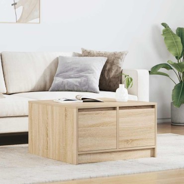 vidaXL Τραπεζάκι σαλονιού με συρτάρια Sonoma Δρυς 70,5x70x40cm 1 τεμ.
