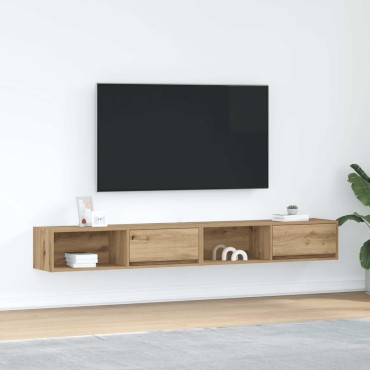 vidaXL Έπιπλα Τηλεόρασης 2 τεμ. 100x31x25,5cm Επεξεργασμένο Ξύλο