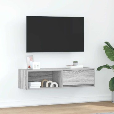 vidaXL Έπιπλο Τηλεόρασης Γκρι Sonoma 100x31x25,5cm από Επεξεργ. Ξύλο