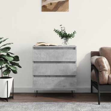vidaXL Ντουλάπι Γκρι Σκυροδέματος 60x35x70cm Επεξεργασμένο Ξύλο 1 τεμ.