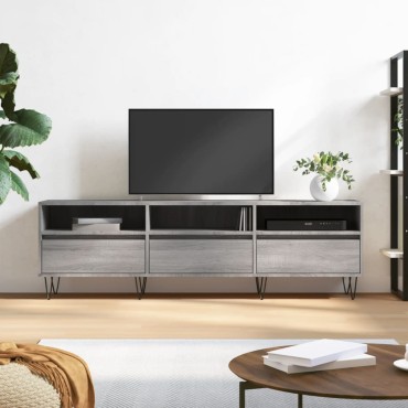 vidaXL Έπιπλο Τηλεόρασης Γκρι Sonoma 150x30x44,5cm από Επεξεργ. Ξύλο