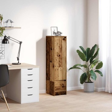 vidaXL Ντουλάπι Όψη Παλαιού Ξύλου 29,5x34x119,5cm Επεξεργασμένο Ξύλο 1 τεμ.