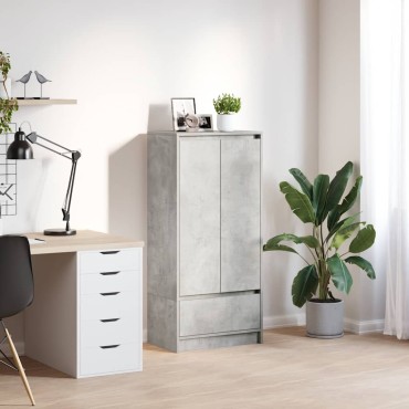 vidaXL Ντουλάπι με συρτάρι 55,5x34x119,5cm Ξύλινο μηχανουργικό ξύλο 1 τεμ.