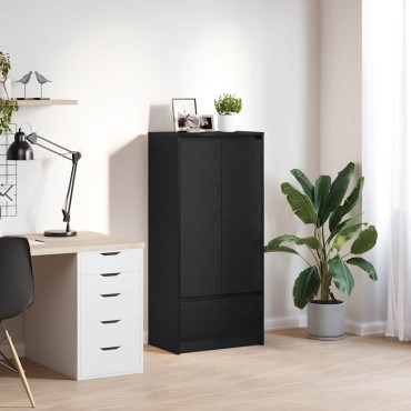 vidaXL Ντουλάπι με συρτάρι 55,5x34x119,5cm Ξύλινο μηχανουργικό ξύλο 1 τεμ.