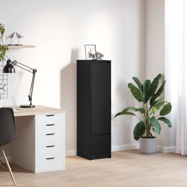 vidaXL Ντουλάπι Μαύρη δρυς 29,5x34x119,5cm από Επεξεργασμένο Ξύλο 1 τεμ.