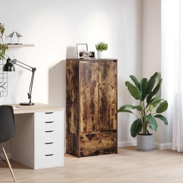 vidaXL Ντουλάπι με συρτάρι 55,5x34x119,5cm Ξύλινο μηχανουργικό ξύλο 1 τεμ.