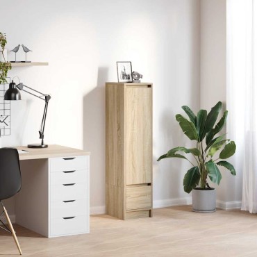 vidaXL Ντουλάπι Sonoma δρυς 29,5x34x119,5cm Επεξεργασμένο Ξύλο 1 τεμ.