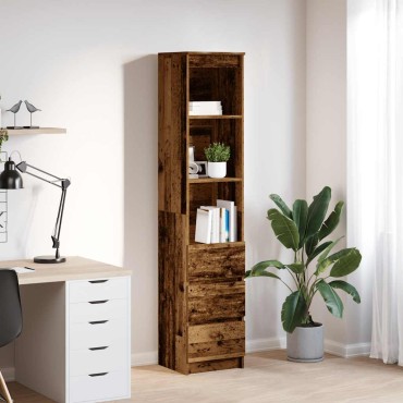 vidaXL Ντουλάπι Όψη Παλαιού Ξύλου 37,5x35x180cm Επεξεργασμένο Ξύλο 1 τεμ.