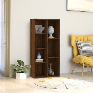 vidaXL Βιβλιοθήκη Καφέ Δρυς 50x25x106cm 1 τεμ.