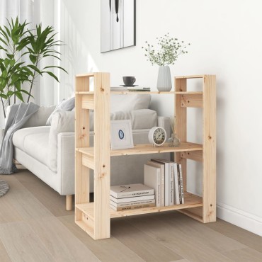 vidaXL Βιβλιοθήκη/Διαχωριστικό Χώρου 80x35x91cm Μασίφ Ξύλο Πεύκου 1 τεμ.