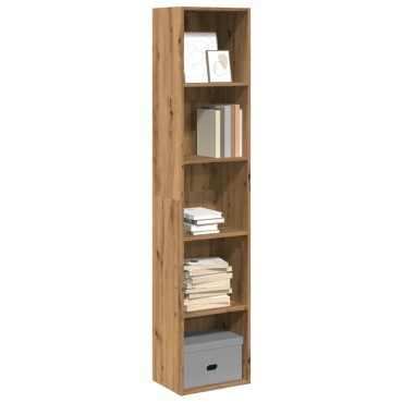 vidaXL Βιβλιοθήκη Αρτισιανή Δρυς 40x30x189cm από Επεξεργασμένο Ξύλο 1 τεμ.
