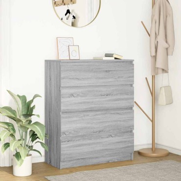 vidaXL Sideboard Grey Sonoma 80x35x99cm Ξύλινο μηχανουργικό ξύλο 1 τεμ.