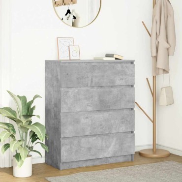 vidaXL Sideboard Μπετόν Γκρι 80x35x99cm Κατασκευασμένο ξύλο 1 τεμ.