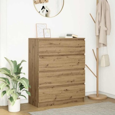 vidaXL Sideboard Artisan Oak 80x35x99cm Κατασκευασμένο ξύλο 1 τεμ.