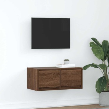 vidaXL Έπιπλο Τηλεόρασης καφέ δρυς 60x31x25,5cm Επεξεργασμένο Ξύλο