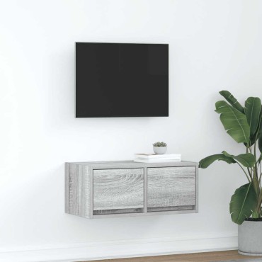 vidaXL Έπιπλο Τηλεόρασης Γκρι Sonoma 60x31x25,5cm Επεξεργασμένο Ξύλο