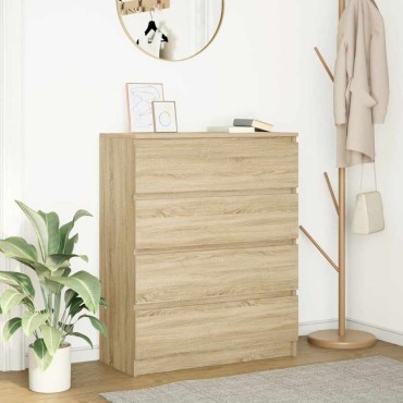 vidaXL Sideboard Sonoma Oak 80x35x99cm Κατασκευασμένο ξύλο 1 τεμ.