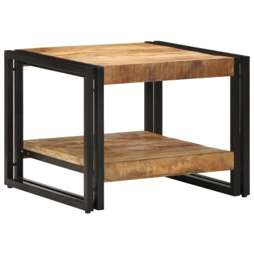 vidaXL Τραπεζάκι σαλονιού 50x50x38cm Στερεό ακατέργαστο ξύλο Mango 1 τεμ.
