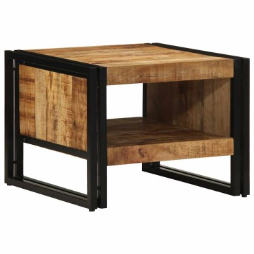 vidaXL Τραπεζάκι σαλονιού 50x50x38cm Στερεό ακατέργαστο ξύλο Mango 1 τεμ.