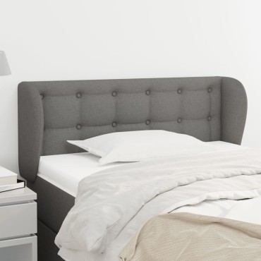 vidaXL Κεφαλάρι με Πτερύγια Σκούρο Γκρι 93x23x78/88cm Υφασμάτινο 1 τεμ.