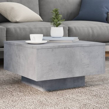 vidaXL Τραπεζάκι Σαλονιού Γκρι Σκυροδ. 55x55x31cm Επεξεργ. Ξύλο 1 τεμ.