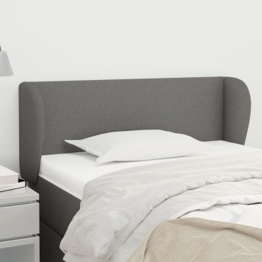 vidaXL Κεφαλάρι με Πτερύγια Σκούρο Γκρι 93x23x78/88cm Υφασμάτινο 1 τεμ.